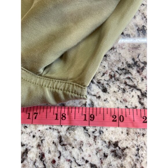 Chicos Womens ButtonUp Shirt Small Size 0 Olive Green Front Pockets Cabincore - Picture 6 of 8